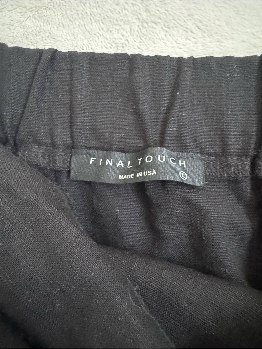NWOT Final Touch 100% Rayon Black Tie-Waist Midi Skirt - Picture 3 of 4